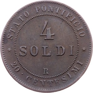 Vatican City, 4 Soldi 1868, Rome