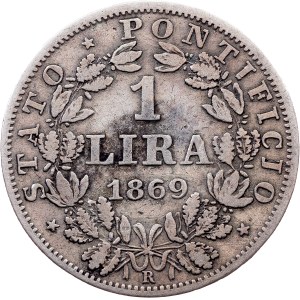 Vatican City, 1 Lira 1869, Rome