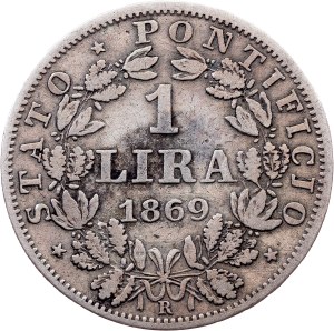 Vatican City, 1 Lira 1869, Rome