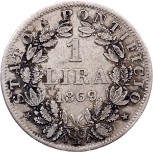 Vatican City, 1 Lira 1869, Rome