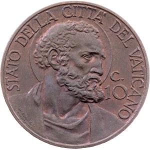 Vatican City, 10 Centesimi 1929, Rome