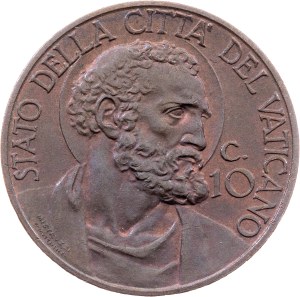 Vatican City, 10 Centesimi 1929, Rome