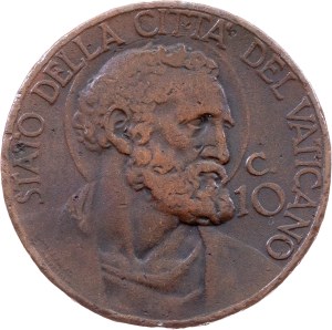 Vatican City, 10 Centesimi 1930, Rome