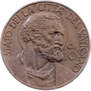 Vatican City, 10 Centesimi 1931, Rome