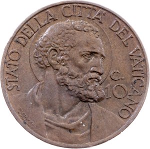 Vatican City, 10 Centesimi 1931, Rome