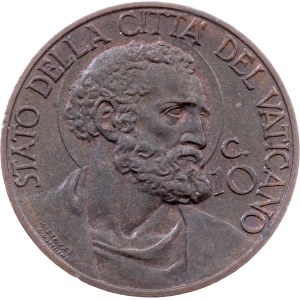 Vatican City, 10 Centesimi 1931, Rome