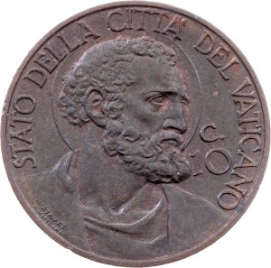 Vatican City, 10 Centesimi 1931, Rome