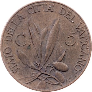 Vatican City, 5 Centesimi 1931, Rome