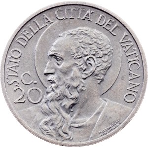 Vatican City, 20 Centesimi 1932, Rome