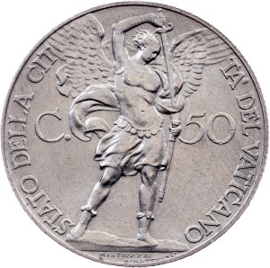 Vatican City, 50 Centesimi 1933-1934, Rome