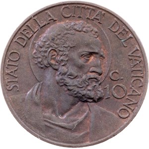 Vatican City, 10 Centesimi 1934, Rome