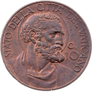 Vatican City, 10 Centesimi 1936, Rome