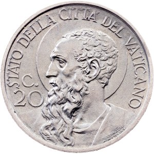 Vatican City, 20 Centesimi 1936, Rome