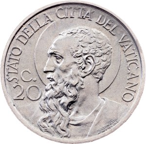 Vatican City, 20 Centesimi 1936, Rome