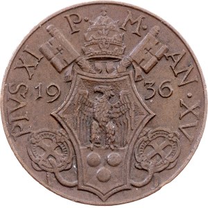 Vatican City, 5 Centesimi 1936, Rome