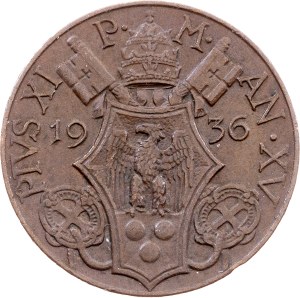 Vatican City, 5 Centesimi 1936, Rome