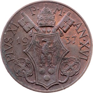 Vatican City, 10 Centesimi 1937, Rome