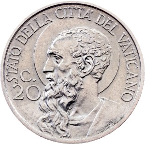 Vatican City, 20 Centesimi 1937, Rome