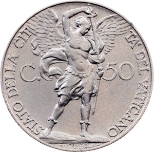 Vatican City, 50 Centesimi 1937, Rome