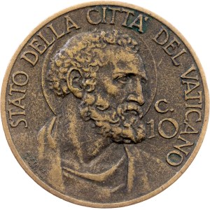 Vatican City, 10 Centesimi 1939, Rome
