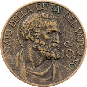 Vatican City, 10 Centesimi 1939, Rome