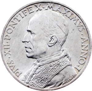 Vatican City, 5 Lire 1939, Rome