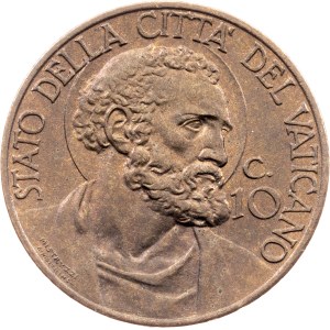 Vatican City, 10 Centesimi 1941, Rome