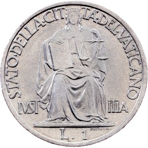 Vatican City, 1 Lira 1942