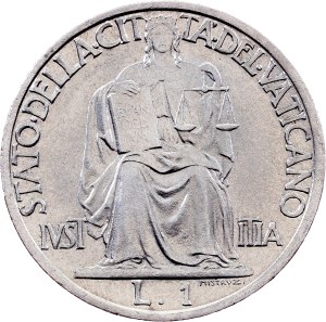 Vatican City, 1 Lira 1942
