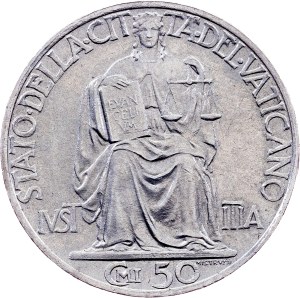 Vatican City, 50 Centesimi 1942, Rome