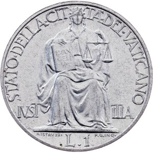 Vatican City, 1 Lira 1949