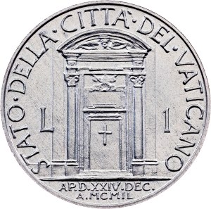 Vatican City, 1 Lira 1950, Rome