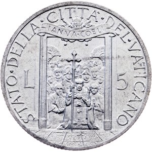 Vatican City, 5 Lire 1950, Rome