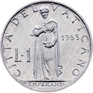 Vatican City, 1 Lira 1953