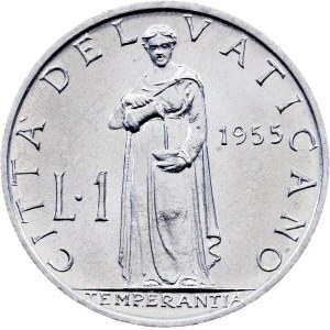 Vatican City, 1 Lira 1955
