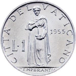 Vatican City, 1 Lira 1955