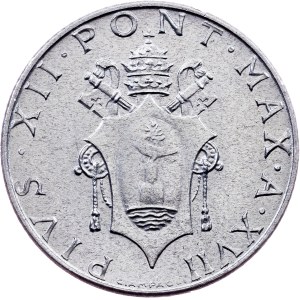 Vatican City, 2 Lire 1955, Rome