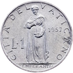 Vatican City, 1 Lira 1957