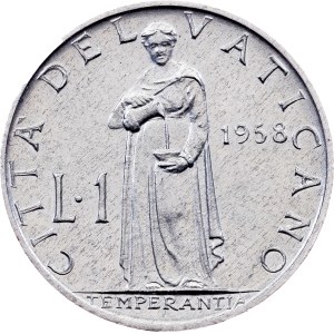Vatican City, 1 Lira 1958