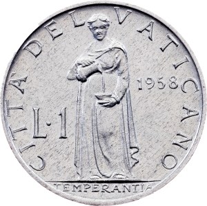 Vatican City, 1 Lira 1958