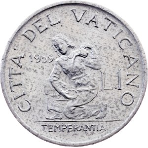 Vatican City, 1 Lira 1959, Rome