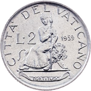Vatican City, 2 Lire 1959