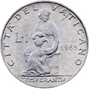 Vatican City, 1 Lira 1965, Rome