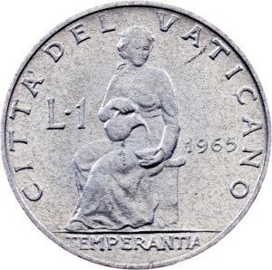 Vatican City, 1 Lira 1965, Rome