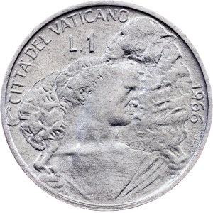 Vatican City, 1 Lira 1966