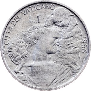 Vatican City, 1 Lira 1966