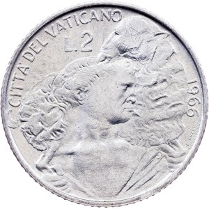 Vatican City, 2 Lire 1966