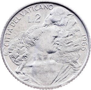 Vatican City, 2 Lire 1966