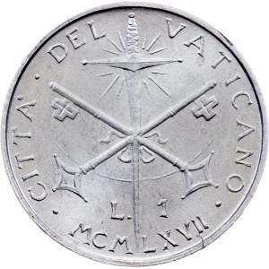 Vatican City, 1 Lira 1967