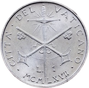 Vatican City, 1 Lira 1967